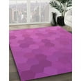 thumbnail image 3 of Ahgly Company Machine Washable Indoor Round Transitional Bright Neon Pink Purple Area Rugs, 3' Round, 3 of 7