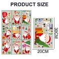 thumbnail image 2 of Conjunto de dos pegatinas navideñas de Papá Noel para ventana, pegatinas estáticas para pared navideñas con copos de nieve para sala de estar y ventana, 2 of 5