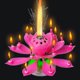 thumbnail image 2 of 3pcs Set Of The Amazing Two Layers With 14 Small Candles Lotus Happy Birthday Spin Singing Romantic Musical Flower Party Light Intelligent Decorative, 2 of 3