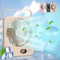 thumbnail image 1 of Ventilador de escritorio CELNNCOE, ultrafino, recargable, con batería de larga duración, mini ventilador personal ultrasilencioso, plegable, con inclinación de 180°, de alta potencia eólica, para, 1 of 7
