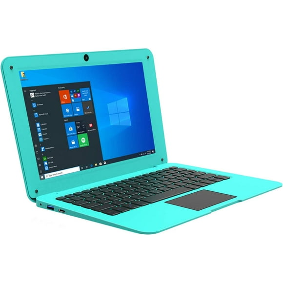 T&C 10.1" Inch Portable Laptop Computer Powered by Windows 10 Intel, 6gb Ram+ 64gb Rom, Personal Laptop Computer, HDMI, USB, Bluetooth, Wi-Fi- Blue