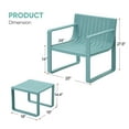 thumbnail image 4 of Werph Outdoor Patio Furniture Set, Patio Chairs with Outdoor Table, Front Porch Furniture Patio Chair with  Balcony Furniture Bistro Table and Chair Set Outdoor Seating Set,Blue, 4 of 8