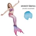 thumbnail image 5 of 4PCS Mermaid Tails for Swimming for Girls Kids Mermaid Swimsuit Costume Princess Bikini Set Bathing Suits_Special Gift, 5 of 5