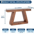 thumbnail image 1 of QinaQin Table Console à 2 Niveaux de 55 Po, Table d'Entrée Étroite avec Rangement, Brun, 1 of 7