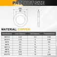 thumbnail image 2 of Uxcell M8x12x2.1mm Split Lock Washer, 20 PCS Copper Metric Spring Lock Gaskets Washer Spacers for Screws Bolts, Cooper Tone, 2 of 7