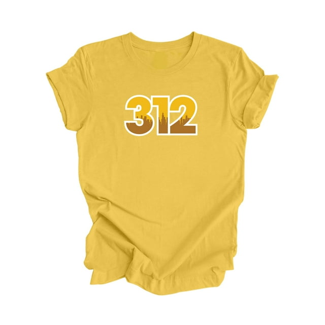 312 Chicago Illinois USA Code Régional Skyline de la Ville Cadeau - T-Shirt Unisexe - Inspired X