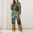 thumbnail image 2 of Sigee Impressionist Village Sky for Women’s Pajama Sets Long-Sleeved Pjs Sets for Women 2 piece Sleepwear-XX-Large, 2 of 7