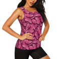 thumbnail image 2 of Balery Butterfly Camiseta sin mangas estampada ligera para mujer, tops de entrenamiento sin mangas, camisetas de yoga transpirables de secado rápido.-XX-Large, 2 of 7