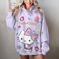 thumbnail image 1 of Automne Hiver Femmes Décontracté Mignon Hello Kitty Imprimé Manches Longues Chandail à Cordon Style Mignon Chandail à Capuche 2024, 1 of 9