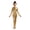 Gold, variant on Kids Girls Metallic Gymnastics Ballet Dance Unitard Performance Footed Jumpsuit Long Sleeve Zipper Front Shiny Bodysuit Gold 8