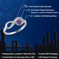 thumbnail image 2 of Gem Stone King 925 Sterling Silver Purple Amethyst Infinity Ring for Women (0.33 Cttw, Heart Shape 4MM, Gemstone February Birthstone, Size 5), 2 of 6