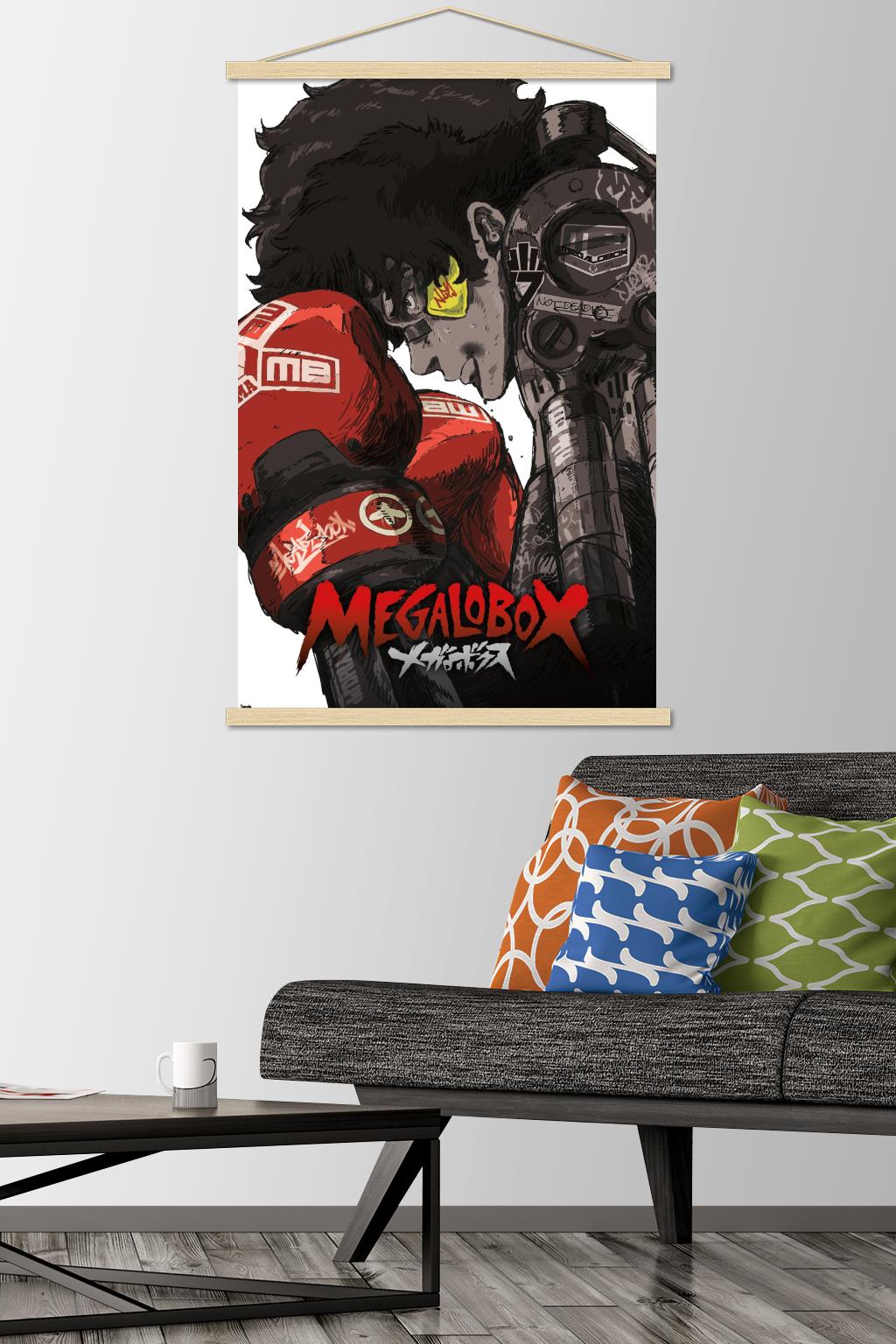 Megalobox - Key Art Wall Poster with Wooden Magnetic Frame, 22.375" x 34"