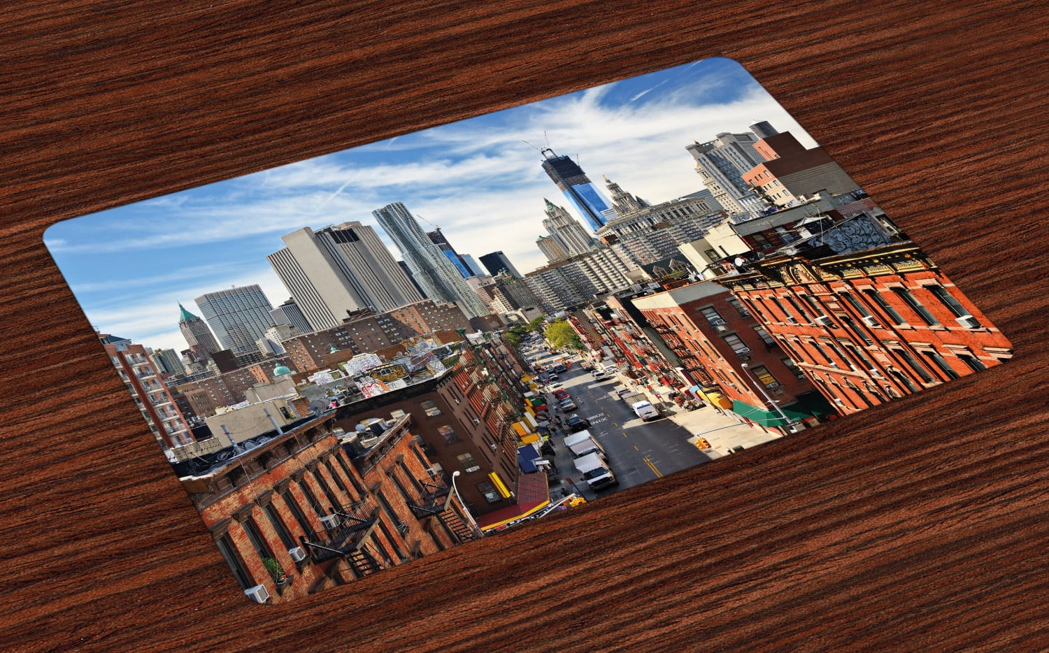 City Placemats Set of 4 Lower Manhattan Cityscape Famous Travel