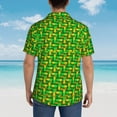 thumbnail image 4 of Gaeub Corn 4 Print Men's Hawaiian Shirt,Button Down Short Sleeves Shirts,Tropical Beach Casual Button Down Shirts,Large, 4 of 7