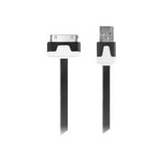 iEssentials - Charging / data cable - Apple Dock male to USB male - 3.3 ft - black - flat