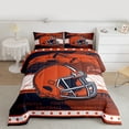 thumbnail image 2 of Erosebridal American Football Comforter Sets Twin Size, Soccer Sports Comforters & Duvets, Navy Orange, Chicago, REversible 2 Pieces, Lightweight, 2 of 7