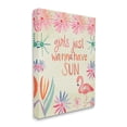 thumbnail image 3 of Stupell Industries Girls Wanna Have Sun Tropical Summer Floral Pattern Graphic Art Gallery Wrapped Canvas Print Wall Art, Design by Katie Doucette, 3 of 5
