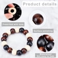 thumbnail image 4 of 1set 120pcs Wooden Macrame Beads Large Hole Wood Beads Black Wooden Beads 3 colors 9mm Wooden Beads Round Wooden Spacer Beads Wooden Loose Beads for Jewelry Making Crafts Home Decor, 4 of 6