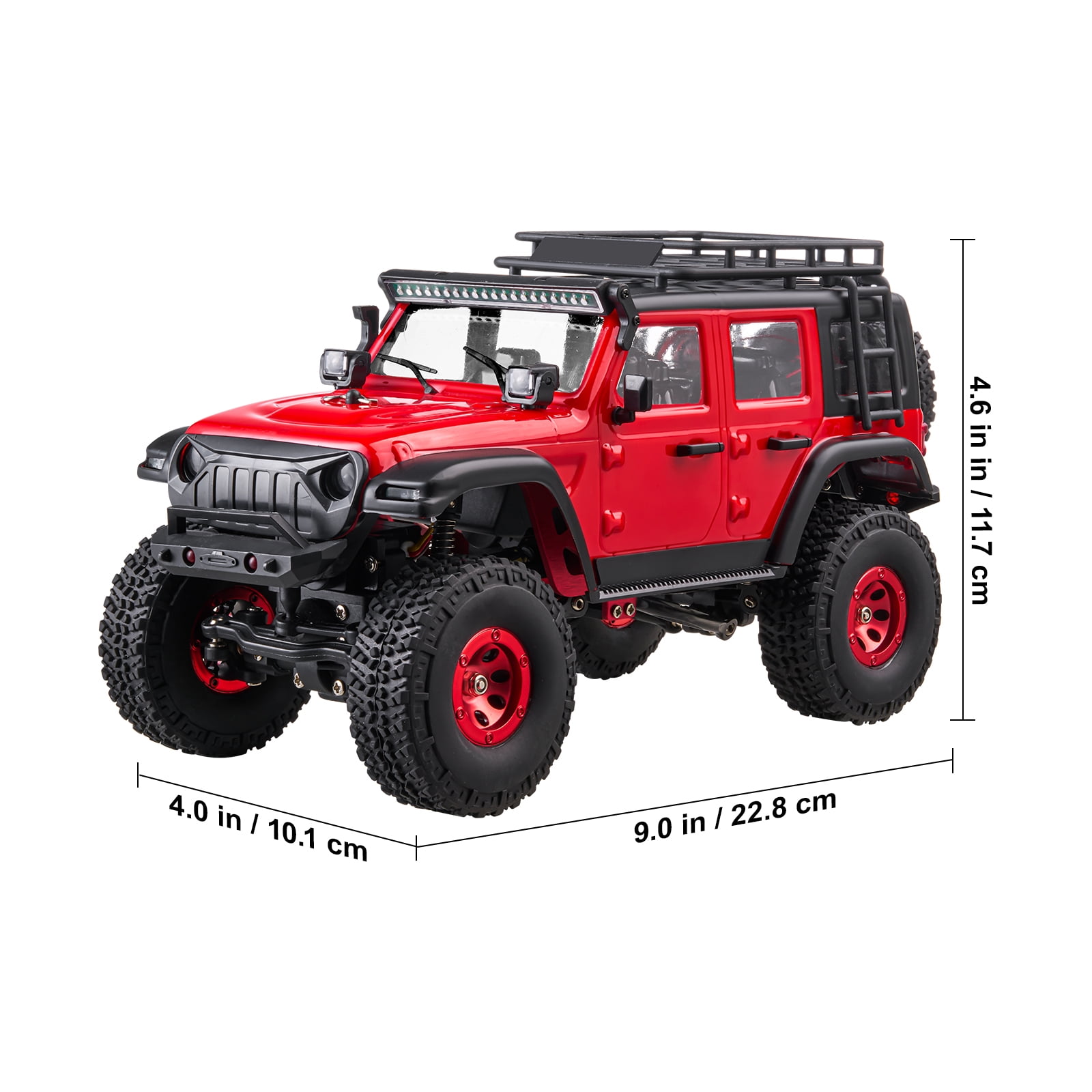 VEVOR Remote Control Car, 1:24 Scale RC Car for Kids, All Terrain 4WD Off-Road Truck with Full Lighting, 1 Extra Shell & 2 Rechargeable Batteries, 2-Speed Hobby Racing Car for 14+ Years Boys Girls