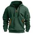 thumbnail image 4 of Spring And Autumn Men's Sports Sweatshirt Large Size Casual Hoodie Zipper Arm Pocket Cardigan, 4 of 5