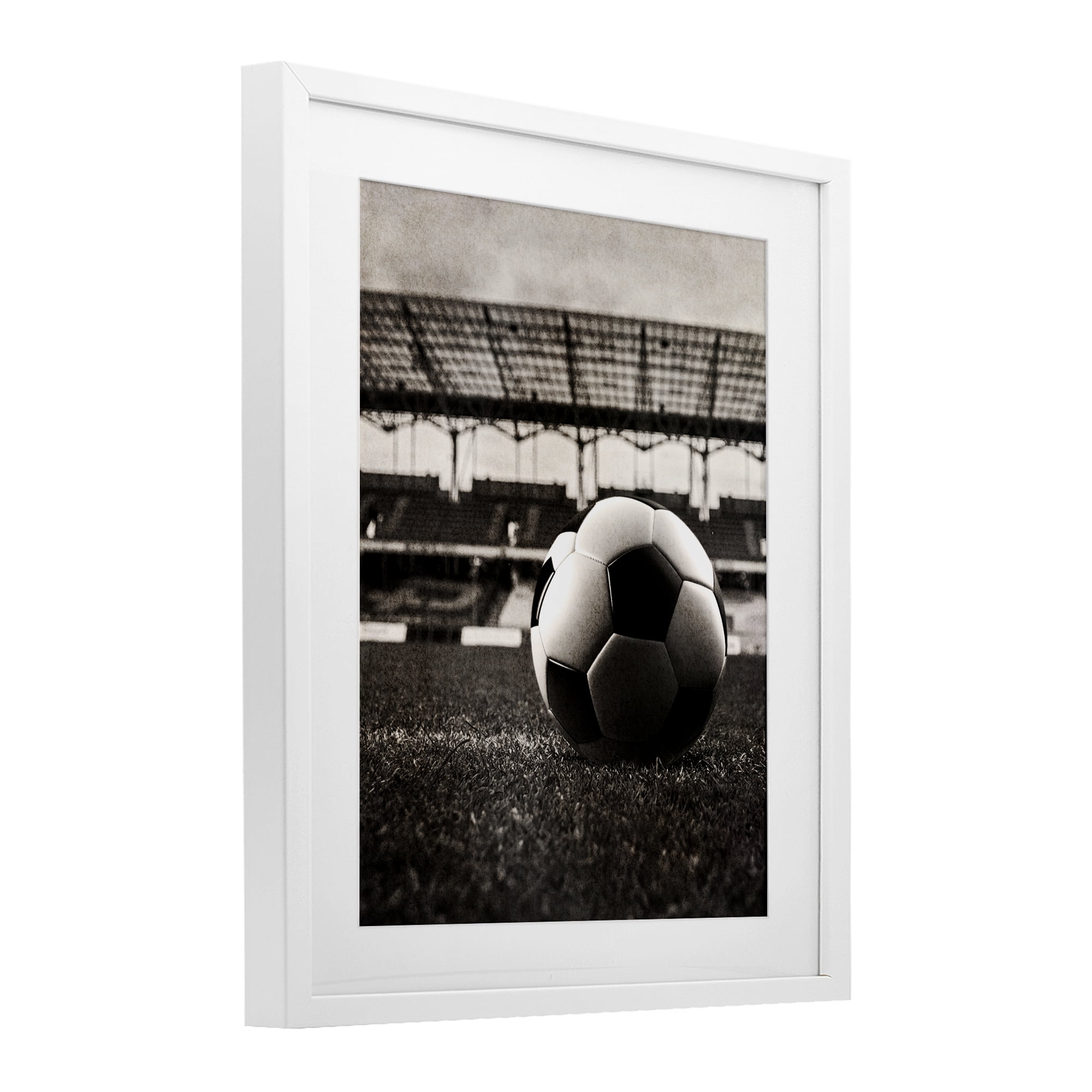 Stupell Industries Vintage Sports Soccer White Framed Print Under Glass, design by Marcus Prime