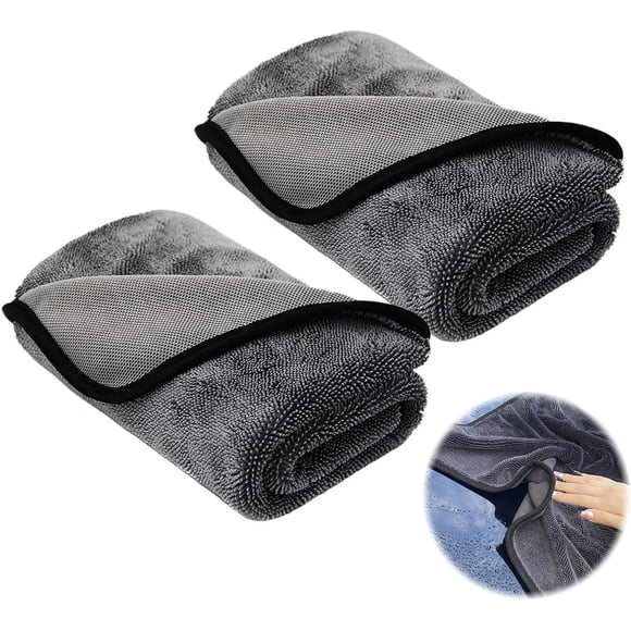 2 Pieces Thickened Microfiber Cleaning Cloths, Magic Cleaning Cloth Reusable Streak-Free Microfiber Cleaning Cloth for Glass Car Home Bathroom Kitchen