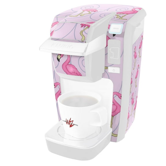 Flamingos on Pink - Decal Style Vinyl Skin fits Keurig K10 / K15 Mini Plus Coffee Makers (KEURIG NOT INCLUDED)
