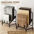 thumbnail image 4 of Advwin Heavy Duty Tile Display Rack with 12 Shelves & Lockable Wheels, Versatile Metal  Slotted Shelf for Porcelain Tiles, Flooring, Glass, Building Material or Art Panels, 4 of 13