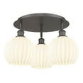 thumbnail image 6 of Innovations Lighting - White Venetian - 3 Light Flush Mount In Modern Style-11, 6 of 7