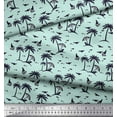 thumbnail image 2 of Soimoi Silk Fabric Coconut Tree,Bird & Sailboat Beach Fabric Prints by Yard 42 Inch Wide, 2 of 3