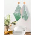 thumbnail image 2 of Green Coastal Wave Kitchen Dish Towels for Drying Dishes Set of 2, Summer Modern Ocean Beach Waffle Weave Microfiber Hand Tea Bathroom Towels Quick Dry & Absorbent Towel 12x12, 2 of 7