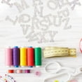 thumbnail image 4 of CHUANK 26pcs Rhinestone Letters Iron On Glitter Letters Stickers Iron On Embroidery Letters, 4 of 6