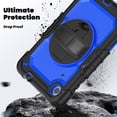 thumbnail image 3 of Case for Lenovo Tab M8 (HD/FHD/Smart) 2019/2021 3rd/2nd Gen with Screen Protector, 360 Degree Rotating Kickstand Hand Strap Heavy Duty Shockproof Cover with Shoulder Strap, Dark Blue PC, 3 of 7