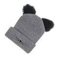 thumbnail image 3 of Ugoldhm Womens Winter Cute Cat Ear Beanie - Crochet Knitted Cap, Soft Warm Hats for Cold Weather, 3 of 3