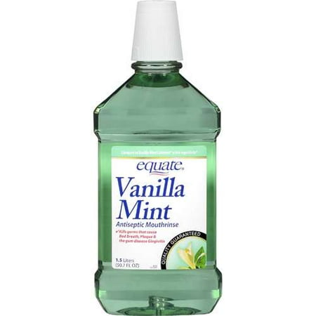 Equate Vanilla Mint Antiseptic Mouth Rinse, 50.7 fl oz