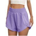 thumbnail image 3 of Diufon Women's Athletic Shorts Elastic High Waisted with Zip Pockets Sporty Workout Quick Dry Running Shorts, 3 of 9