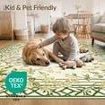 thumbnail image 4 of ODIKA 8'x10' Washable Area Rug Durable, Non-Slip Vintage Trellis Distressed Farmhouse Motifs Border Ornamental for Living Room, Under Sectional, Family, 4 of 7
