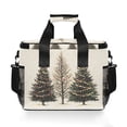 thumbnail image 7 of FORMRS Insulated Cooler Bag 24 Cans Capacity Soft Leakproof Lunch Box with Side Pockets, Hand Drawn Christmas Stars, 7 of 7