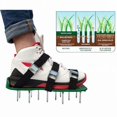thumbnail image 1 of Zapatos aireadores para césped de jardín, sandalias con puntas de aireación, par de herramientas con púas para hierba verde, zapatos de tierra sueltos, color negro (30x13cm), 1 of 5