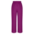 thumbnail image 4 of Women's Stretchy Bell Bottom Jeans Wide Leg High Waisted Pull On Tummy Control Flare Jeggings Pants with 4 Pockets White, 4 of 7