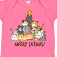 thumbnail image 4 of Inktastic Merry Catmas with Cat Tree and Yellow Star Boys or Girls Baby Bodysuit, 4 of 5