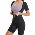 thumbnail image 4 of Xmarks Women Full Body Shapewear Sweat Suit Loss Weight Waist Trainer Zipper Workout Tank Tops Slim Body Shaper Blue S, 4 of 13