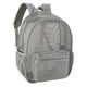 thumbnail image 4 of Mochila de malla para hombres y mujeres, informal, resistente, portátil, de gran capacidad, moderna, para gimnasio. Gris, 4 of 9