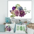 thumbnail image 2 of Designart 'Bouquet of Succulents Eucalyptus With Flowers' Traditional Framed Canvas Wall Art Print, 2 of 5