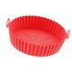 thumbnail image 2 of Fryer Liner Round Thickened Food Grade Silicone Flexible Easy to Clean Reusable Fryer Pot Red, 2 of 5