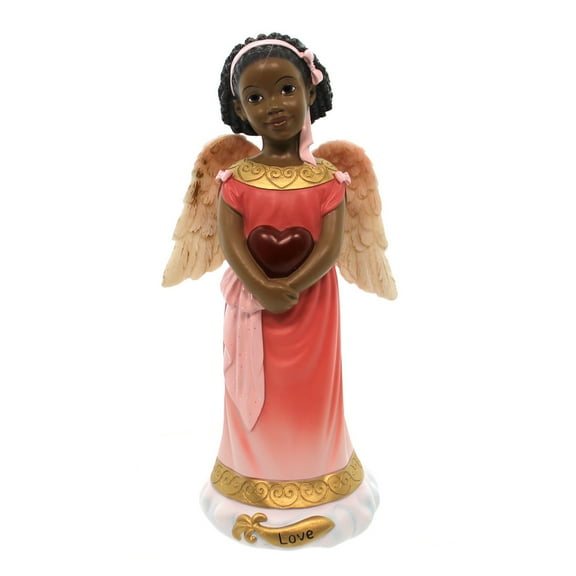 Black Art Love Angels Of Inspiration Polyresin Religious Heart 71016