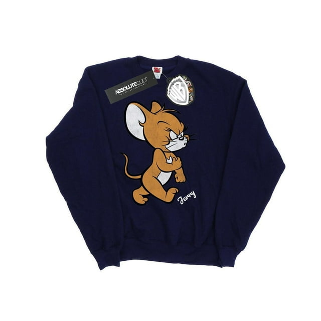 Tom and Jerry Mens Angry Mouse Cotton Sweatshirt