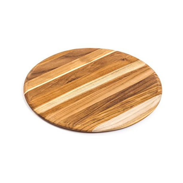 Teakhaus Cutting Board - Large Round Teak Woods Carving Board - Slim ...