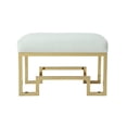 thumbnail image 2 of Pangea Home Laurence 18" Stainless Steel Stool in Gold & Faux White Gator, 2 of 4