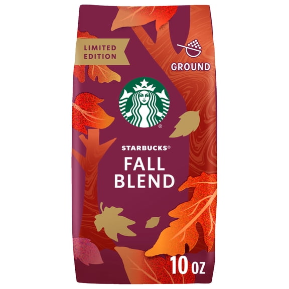 Starbucks Fall Blend Ground Coffee Medium Roast, Spice & Chestnut, Limited Edition Fall Flavors 10 oz